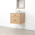 
                  
                    Ashbury SLIM 24" Wall Mount Natural White Oak Bathroom Vanity - All Drawers Teodor Bathroom Vanity Canada
                  
                