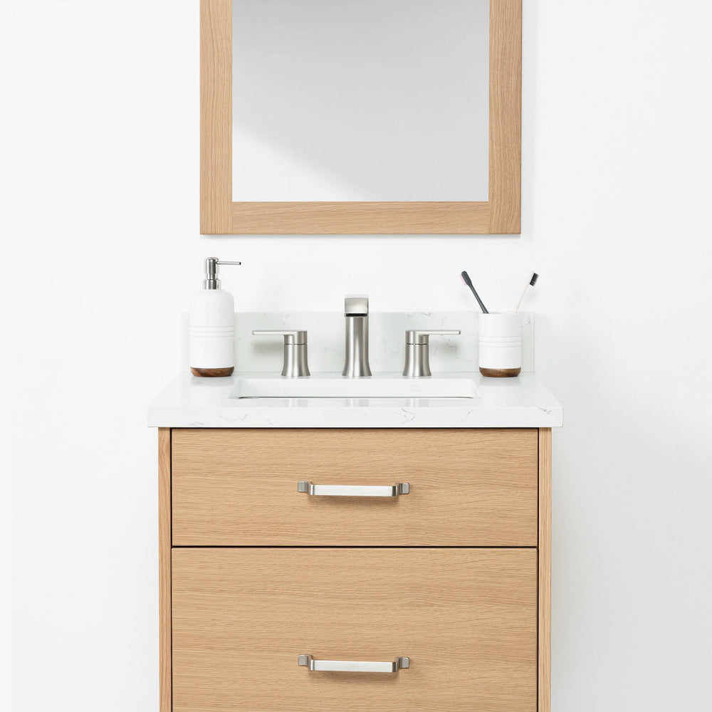 
                  
                    Ashbury 24" Wall Mount Natural White Oak Bathroom Vanity - All Drawers
                  
                