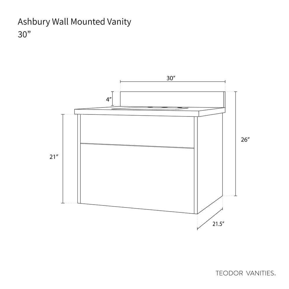 
                  
                    Ashbury 30" Wall Mount Natural White Oak Bathroom Vanity
                  
                