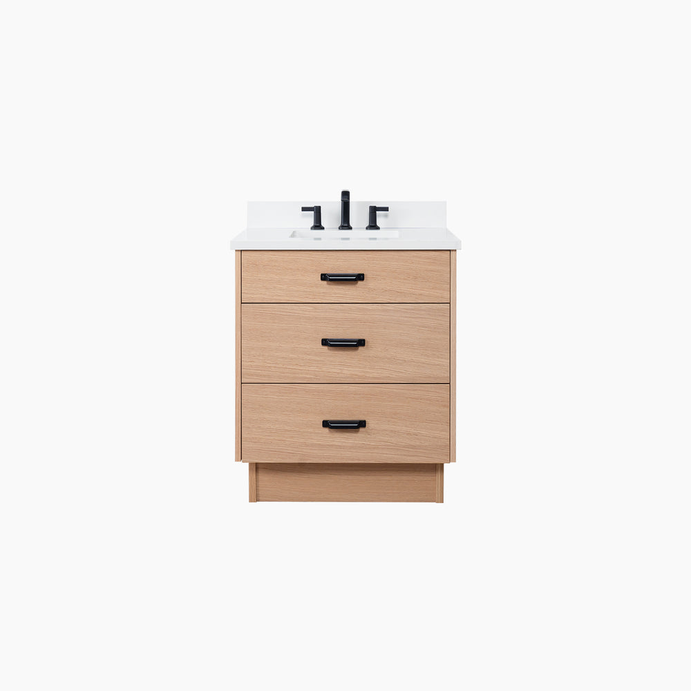 Ashbury 30" Natural White Oak Bathroom Vanity