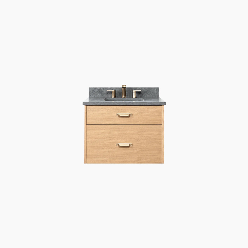 Ashbury 30" Wall Mount Natural White Oak Bathroom Vanity