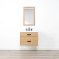 
                  
                    Ashbury SLIM 30" Wall Mount Natural White Oak Bathroom Vanity - All Drawers Teodor Bathroom Vanity Canada
                  
                