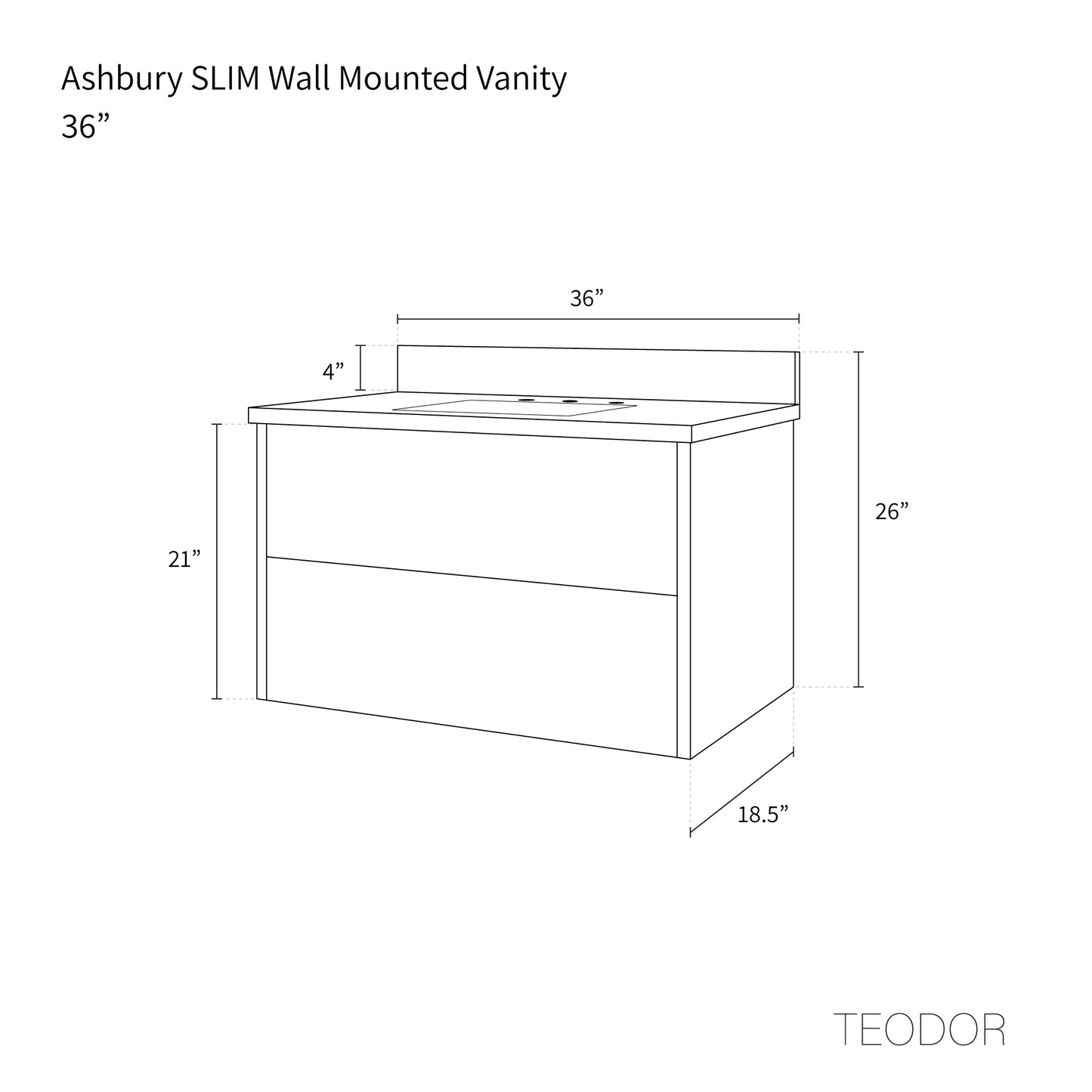 
                  
                    Ashbury SLIM 36" Wall Mount Natural White Oak Bathroom Vanity
                  
                