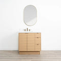
                  
                    Ashbury SLIM 36" Natural White Oak Bathroom Vanity, Left Sink Teodor Bathroom Vanity Canada
                  
                