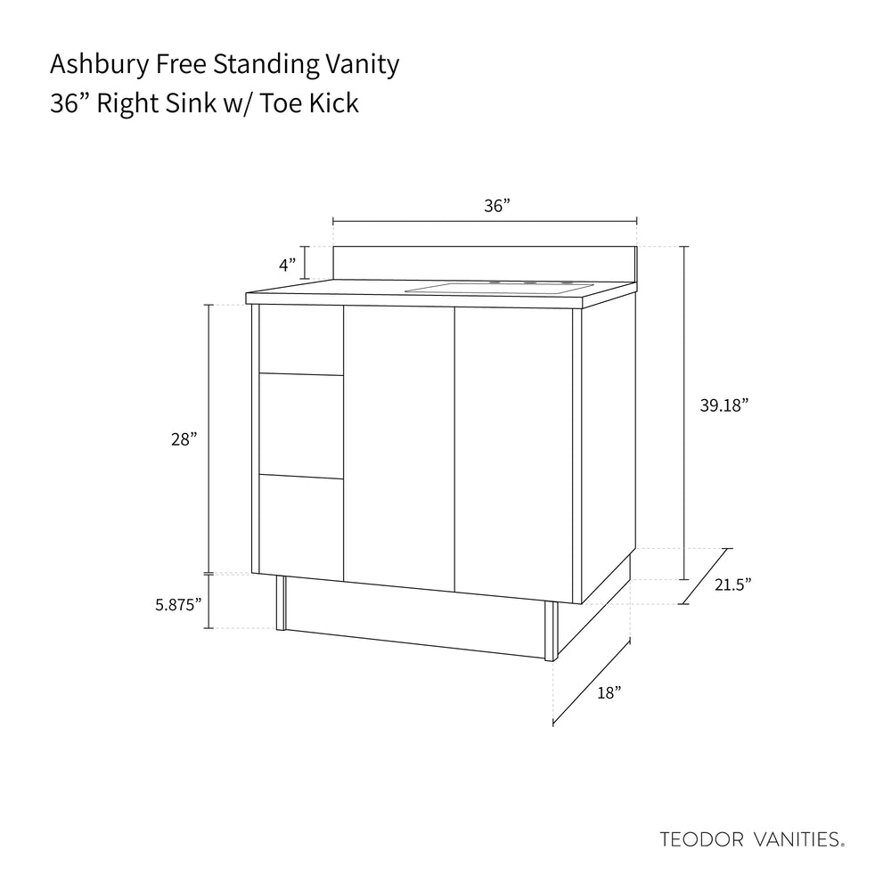 
                  
                    Ashbury 36" Natural White Oak Bathroom Vanity, Right Sink
                  
                