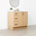 
                  
                    Ashbury SLIM 36" Natural White Oak Bathroom Vanity, Right Sink Teodor Bathroom Vanity Canada
                  
                