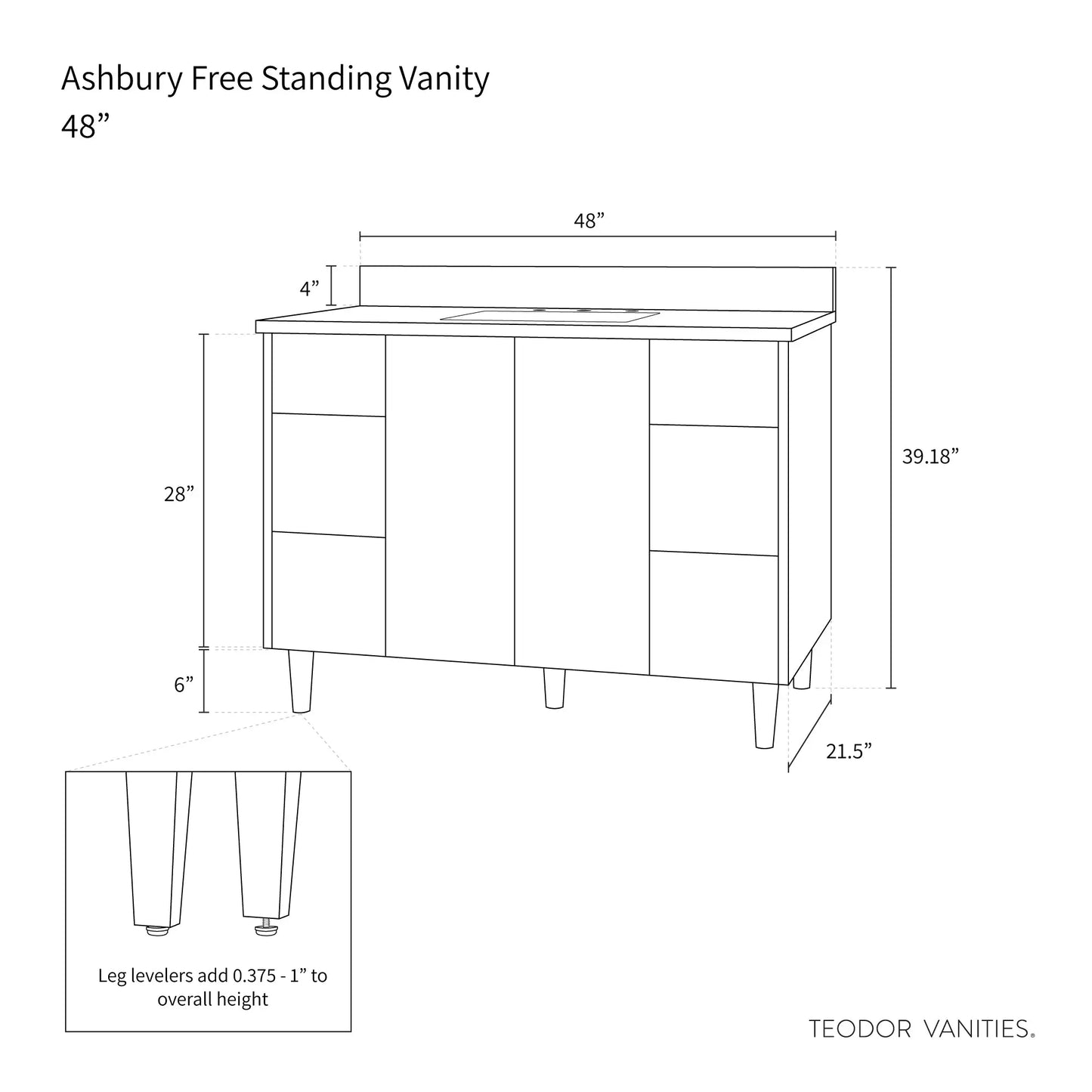 
                  
                    Ashbury SLIM 48" Natural White Oak Bathroom Vanity Teodor Bathroom Vanity Canada
                  
                