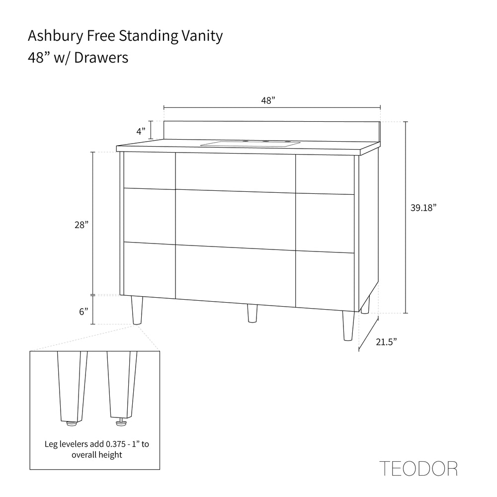 
                  
                    Ashbury 48" Natural White Oak Bathroom Vanity w/ Drawers
                  
                