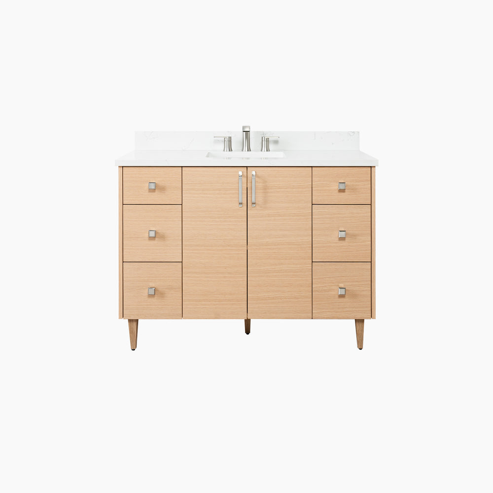 Ashbury 48" Natural White Oak Bathroom Vanity