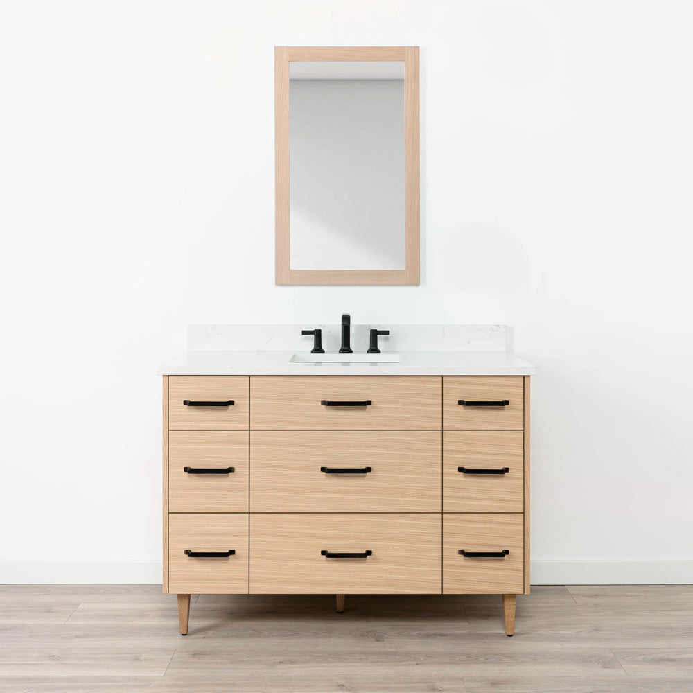 
                  
                    Ashbury 48" Natural White Oak Bathroom Vanity - All Drawers
                  
                