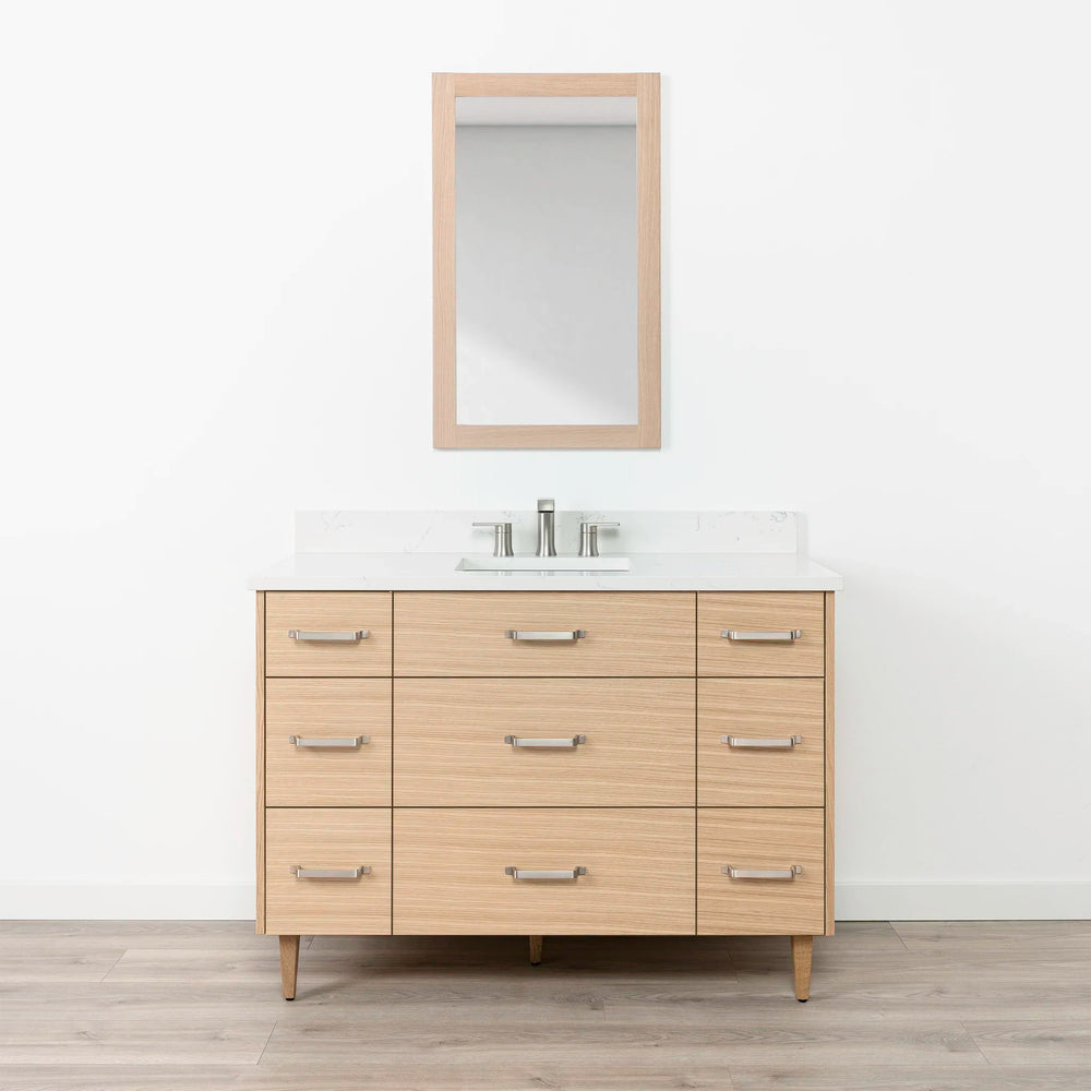 
                  
                    Ashbury 48" Natural White Oak Bathroom Vanity - All Drawers
                  
                