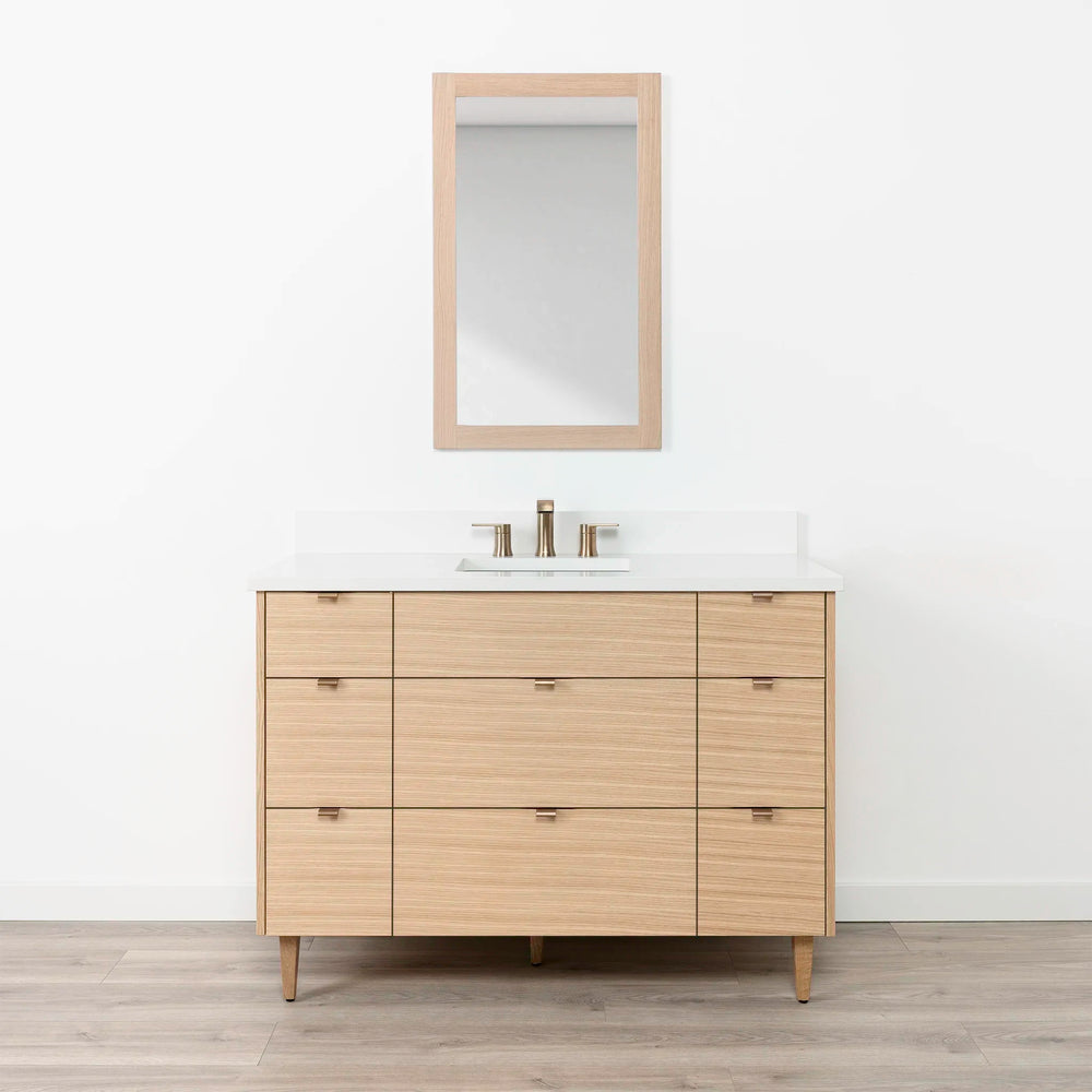 
                  
                    Ashbury 48" Natural White Oak Bathroom Vanity - All Drawers
                  
                