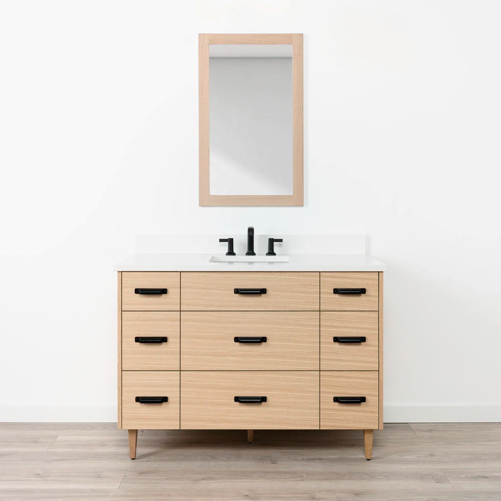 
                  
                    Ashbury 48" Natural White Oak Bathroom Vanity - All Drawers
                  
                