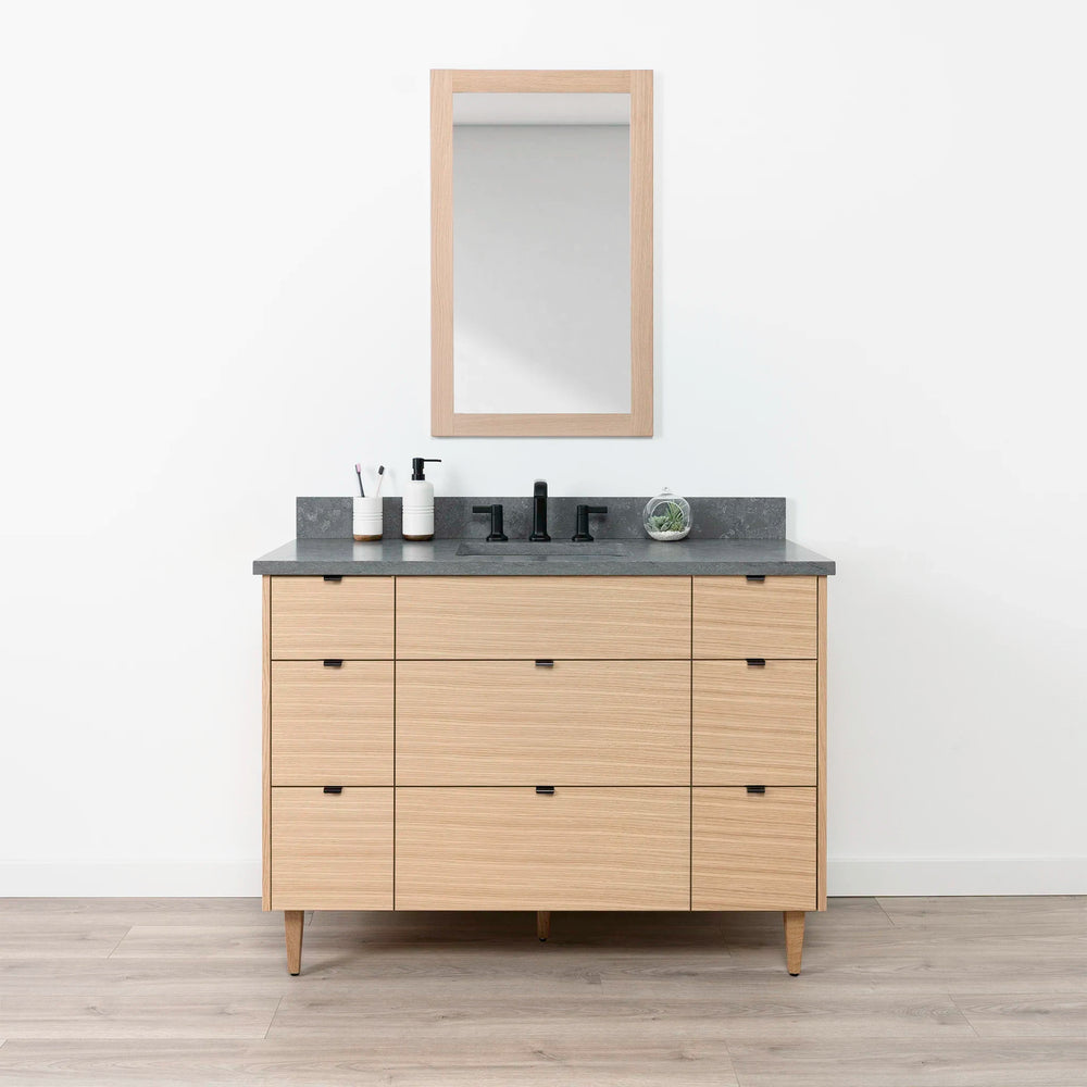 Ashbury 48" Natural White Oak Bathroom Vanity - All Drawers