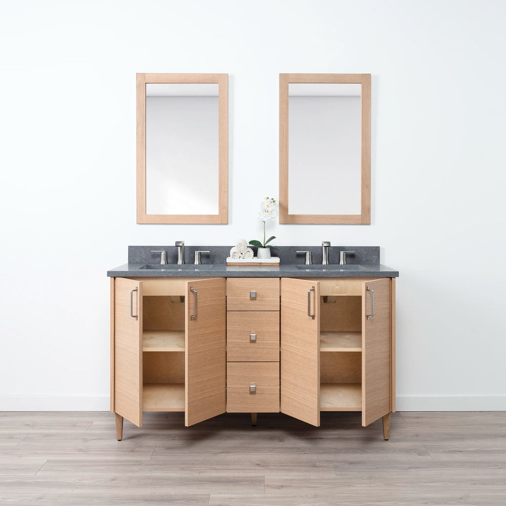 
                  
                    Ashbury 60" Natural White Oak Bathroom Vanity, Double Sink
                  
                