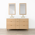
                  
                    Ashbury SLIM 60" Natural White Oak Bathroom Vanity, Double Sink - All Drawers Teodor Bathroom Vanity Canada
                  
                