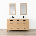 
                  
                    Ashbury SLIM 60" Natural White Oak Bathroom Vanity, Double Sink - All Drawers Teodor Bathroom Vanity Canada
                  
                
