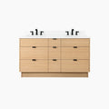 
                  
                    Ashbury SLIM 60" Natural White Oak Bathroom Vanity, Double Sink - All Drawers Teodor Bathroom Vanity Canada
                  
                