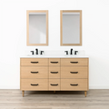 
                  
                    Ashbury SLIM 60" Natural White Oak Bathroom Vanity, Double Sink - All Drawers Teodor Bathroom Vanity Canada
                  
                