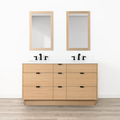 
                  
                    Ashbury SLIM 60" Natural White Oak Bathroom Vanity, Double Sink - All Drawers Teodor Bathroom Vanity Canada
                  
                