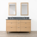 
                  
                    Ashbury SLIM 60" Natural White Oak Bathroom Vanity, Double Sink - All Drawers Teodor Bathroom Vanity Canada
                  
                