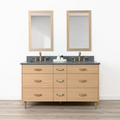 
                  
                    Ashbury SLIM 60" Natural White Oak Bathroom Vanity, Double Sink - All Drawers Teodor Bathroom Vanity Canada
                  
                