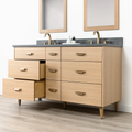 
                  
                    Ashbury SLIM 60" Natural White Oak Bathroom Vanity, Double Sink - All Drawers Teodor Bathroom Vanity Canada
                  
                