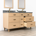 
                  
                    Ashbury SLIM 60" Natural White Oak Bathroom Vanity, Double Sink - All Drawers Teodor Bathroom Vanity Canada
                  
                