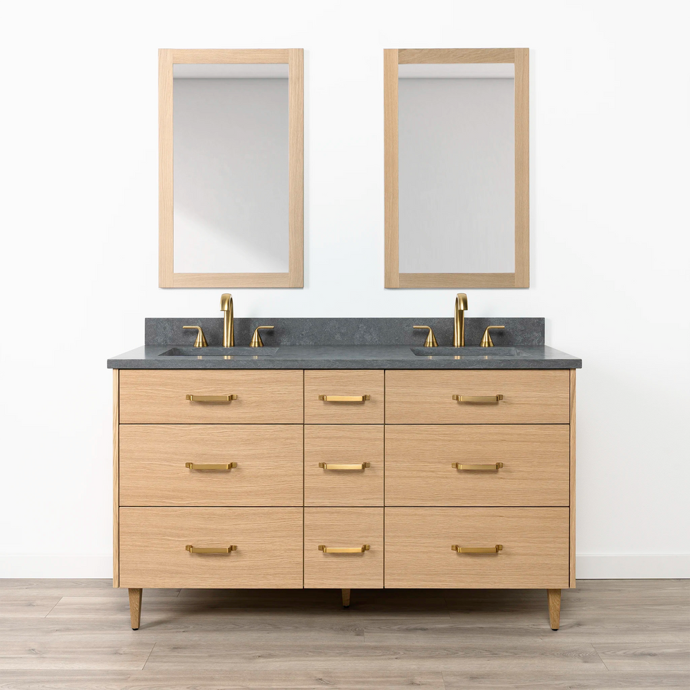 
                  
                    Ashbury 60" Natural White Oak Bathroom Vanity, Double Sink w/ Drawers
                  
                