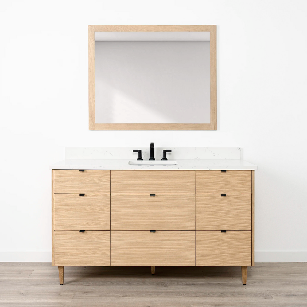 
                  
                    Ashbury 60" Natural White Oak Bathroom Vanity - All Drawers
                  
                