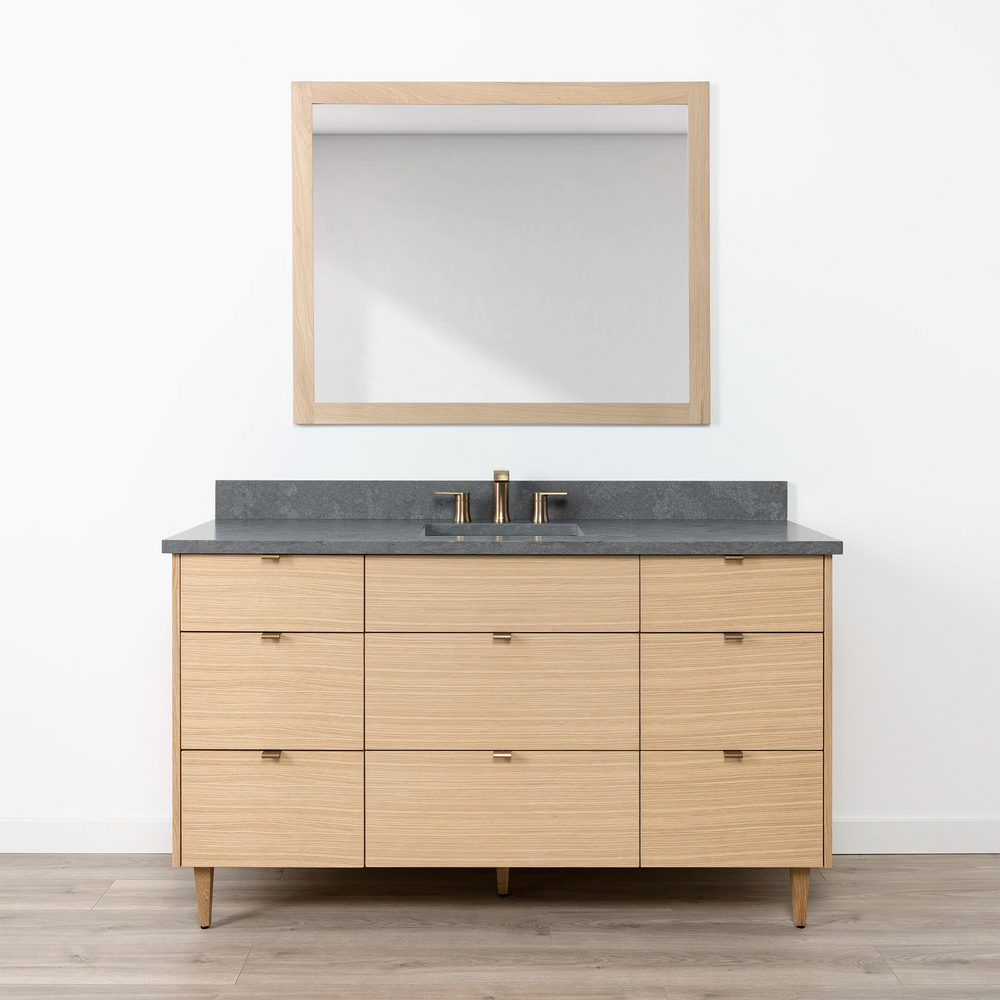 
                  
                    Ashbury 60" Natural White Oak Bathroom Vanity - All Drawers
                  
                