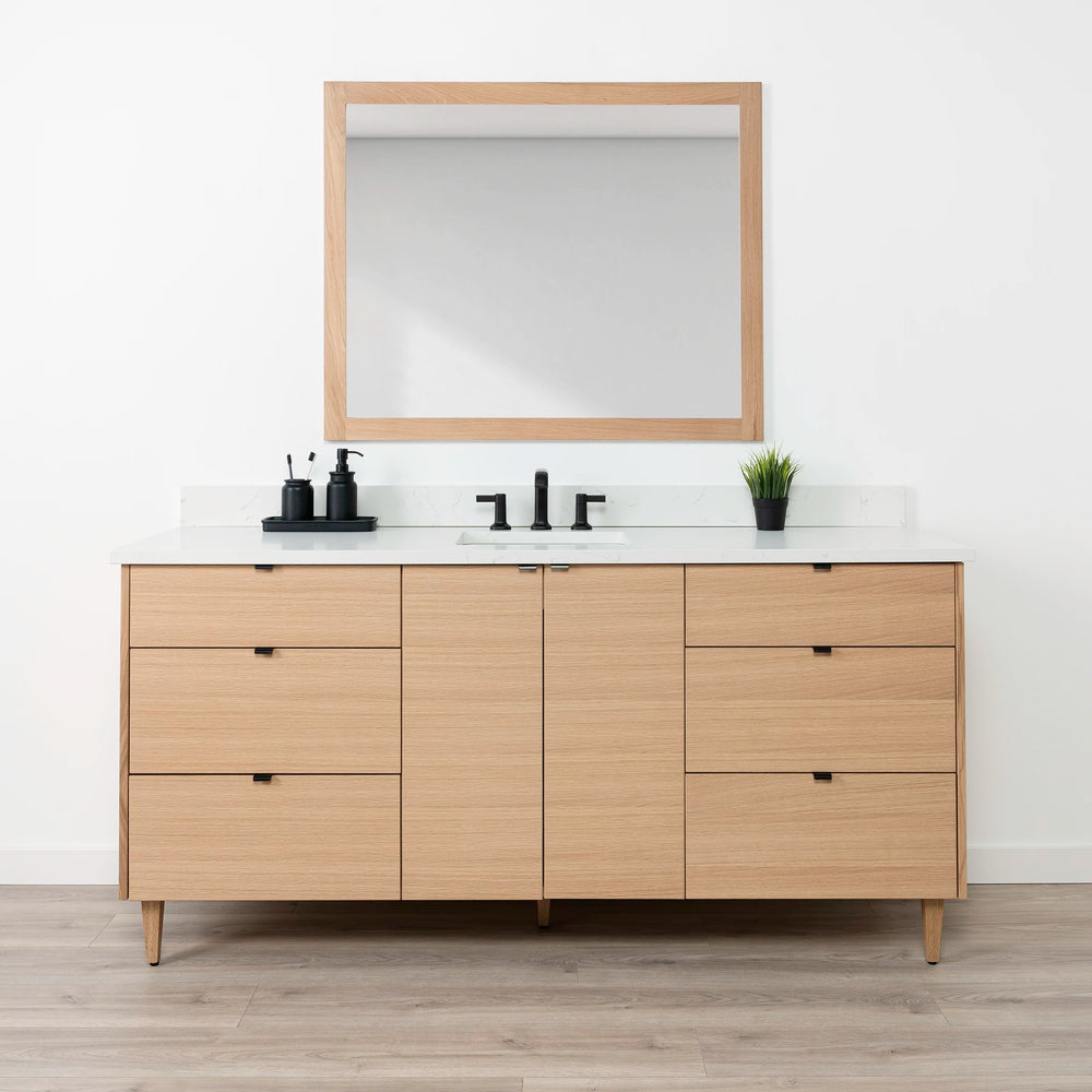 Ashbury 72" Natural White Oak Bathroom Vanity