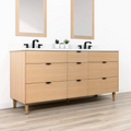 
                  
                    Ashbury SLIM 72" Natural White Oak Bathroom Vanity, Double Sink - All Drawers Teodor Bathroom Vanity Canada
                  
                