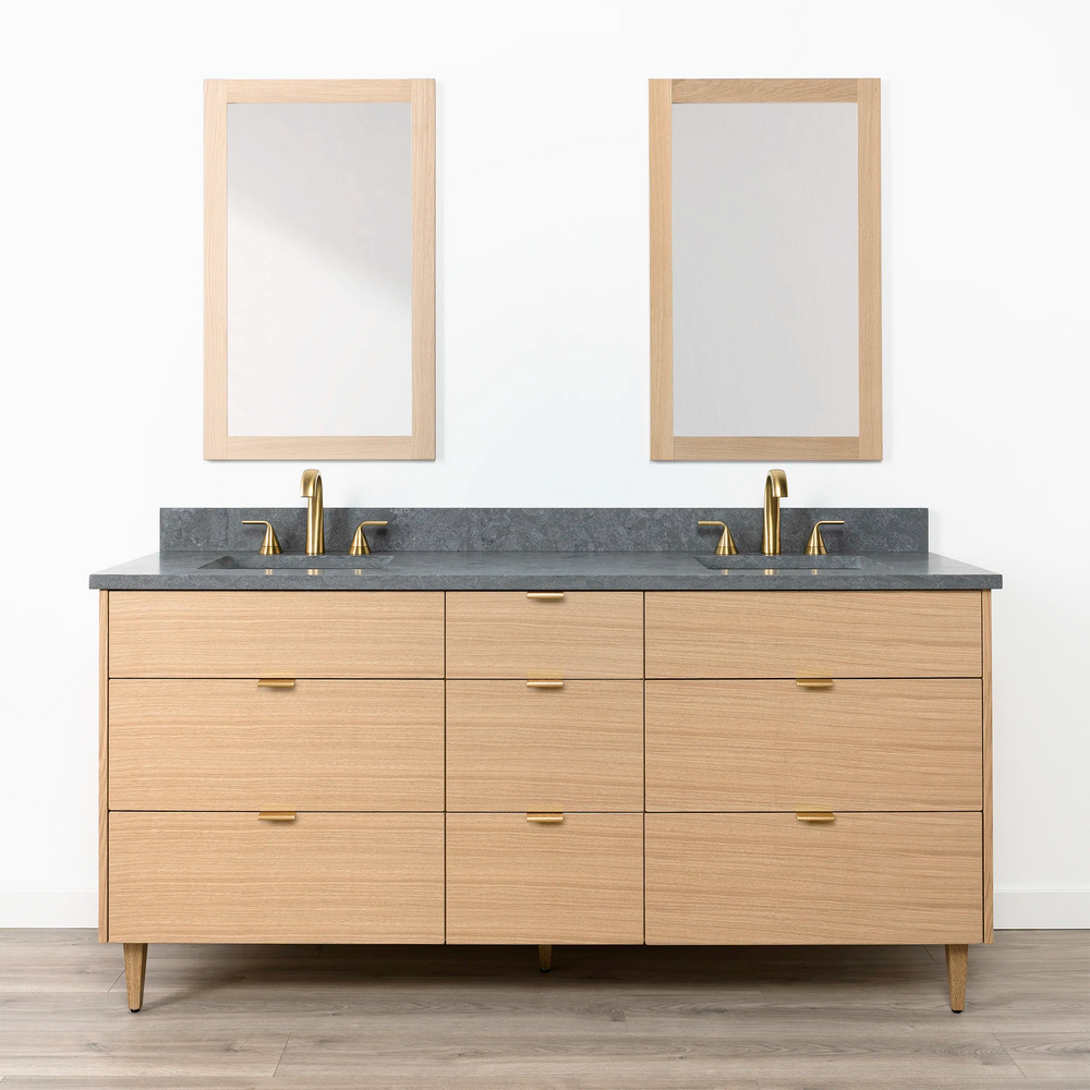 
                  
                    Ashbury 72" Natural White Oak Bathroom Vanity, Double Sink w/ Drawers
                  
                