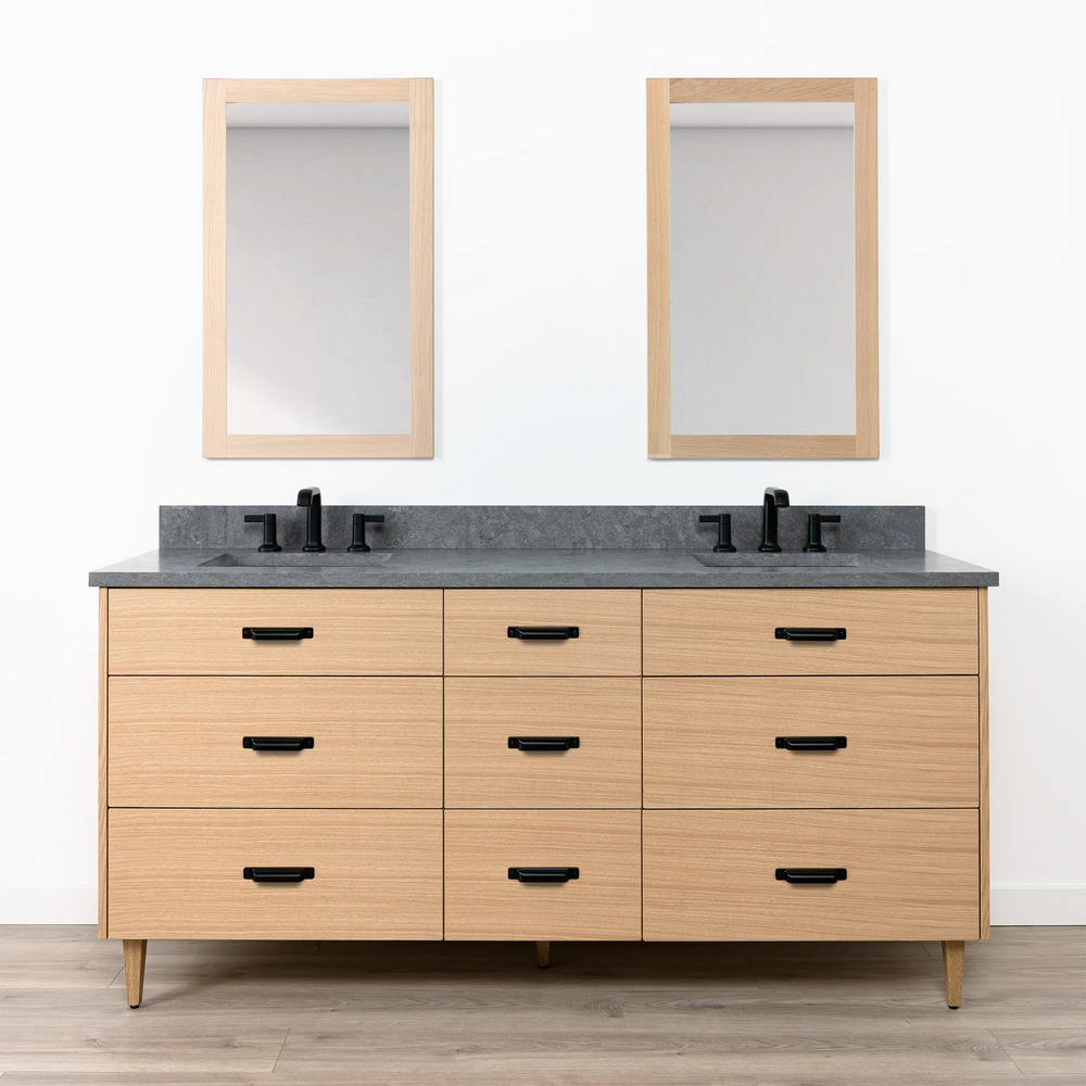 
                  
                    Ashbury 72" Natural White Oak Bathroom Vanity, Double Sink w/ Drawers
                  
                