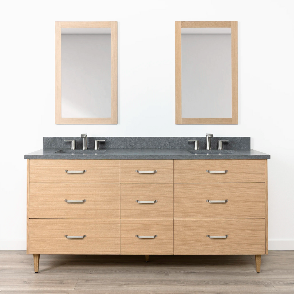 
                  
                    Ashbury 72" Natural White Oak Bathroom Vanity, Double Sink w/ Drawers
                  
                