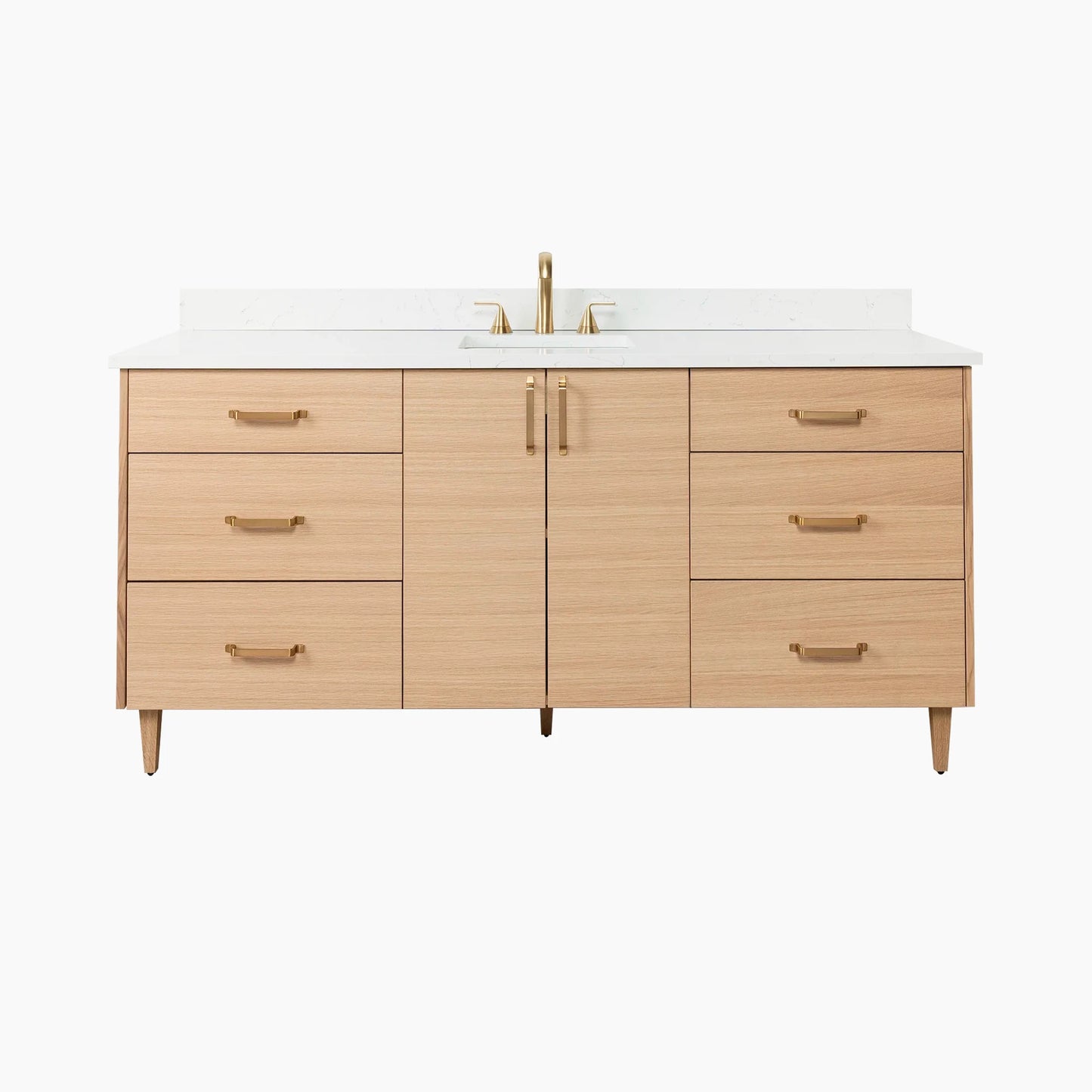 Ashbury 72" Natural White Oak Bathroom Vanity