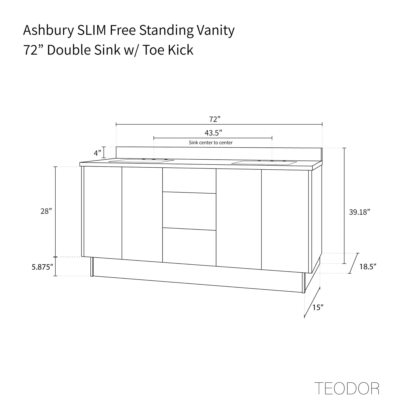 
                  
                    Ashbury SLIM 72" Natural White Oak Bathroom Vanity, Double Sink
                  
                