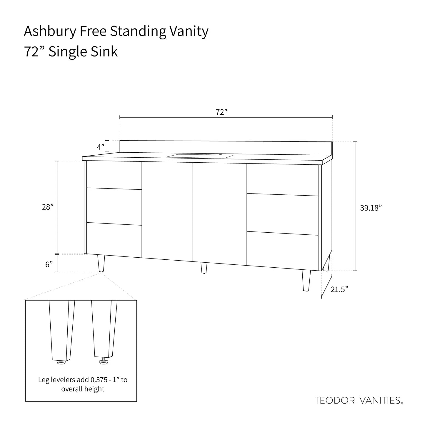 
                  
                    Ashbury SLIM 72" Natural White Oak Bathroom Vanity Teodor Bathroom Vanity Canada
                  
                