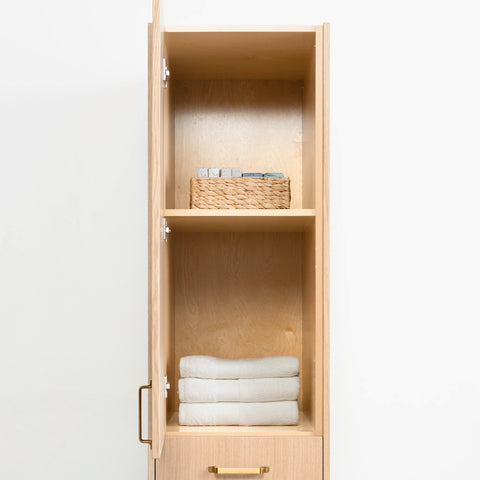 Ashbury Natural White Oak Linen Cabinet