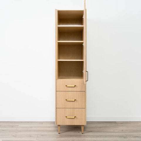 Ashbury Natural White Oak Linen Cabinet