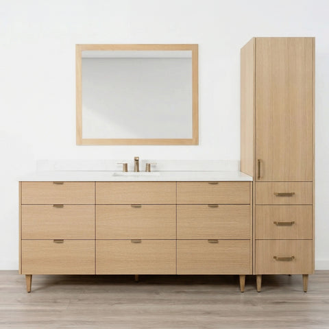 Ashbury Natural White Oak Linen Cabinet