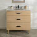 
                  
                    Ashbury SLIM 36" Natural White Oak Bathroom Vanity - All Drawers Teodor Bathroom Vanity Canada
                  
                