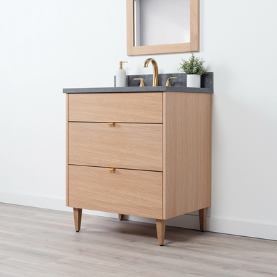 Ashbury 30" Natural White Oak Bathroom Vanity