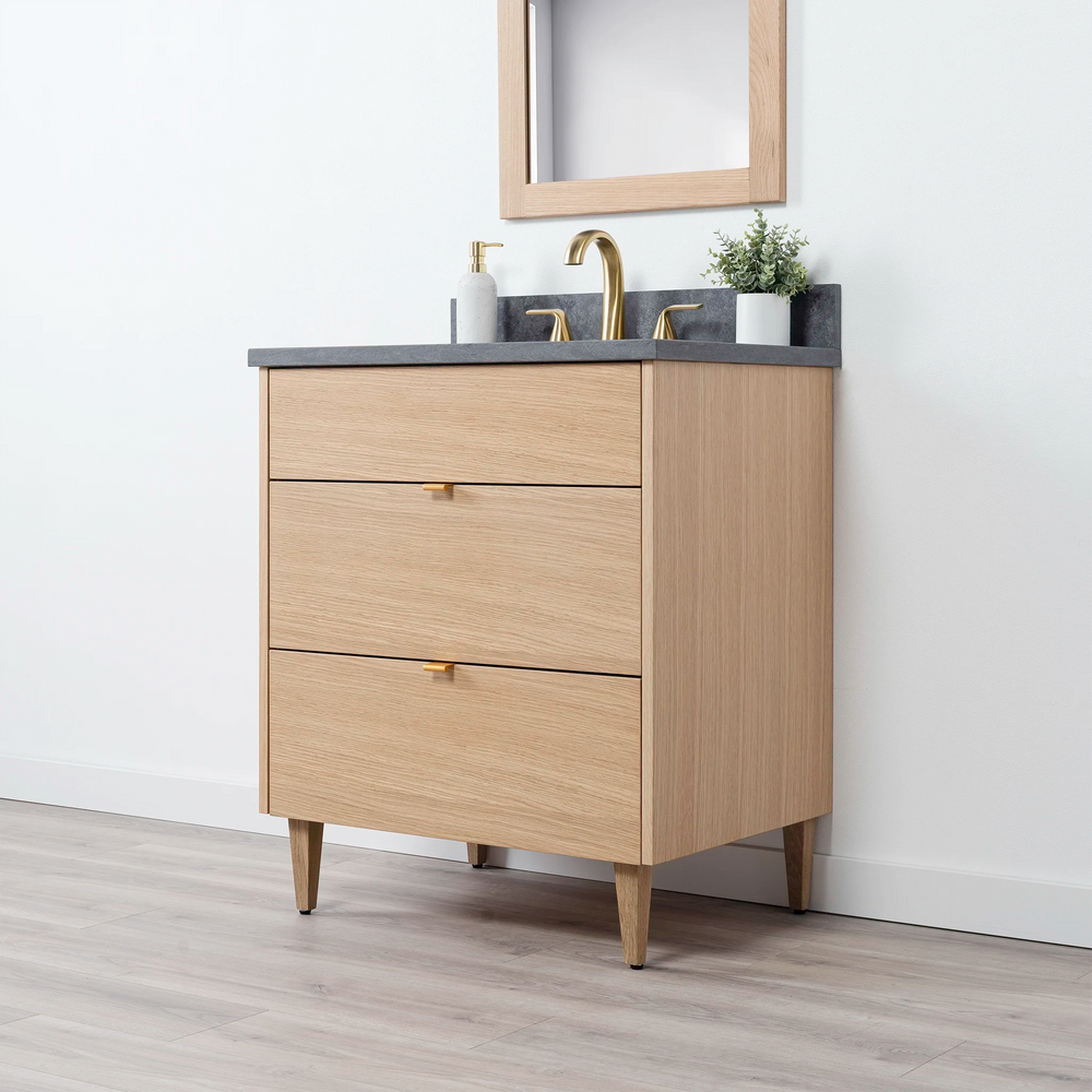 
                  
                    Ashbury 30" Natural White Oak Bathroom Vanity - All Drawers
                  
                