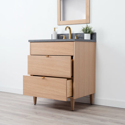 Ashbury 30" Natural White Oak Bathroom Vanity