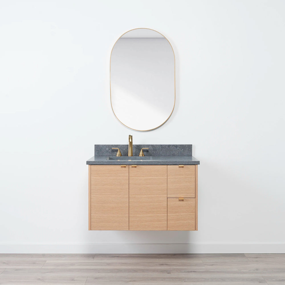 
                  
                    Ashbury 36" Wall Mount Natural White Oak Bathroom Vanity, Left Sink
                  
                