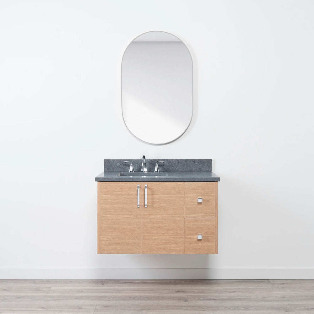 
                  
                    Ashbury 36" Wall Mount Natural White Oak Bathroom Vanity, Left Sink
                  
                