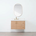 
                  
                    Ashbury SLIM 36" Wall Mount Natural White Oak Bathroom Vanity, Left Sink Teodor Bathroom Vanity Canada
                  
                