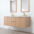 
                  
                    Ashbury SLIM 60" Wall Mount Natural White Oak Bathroom Vanity, Double Sink Teodor Bathroom Vanity Canada
                  
                